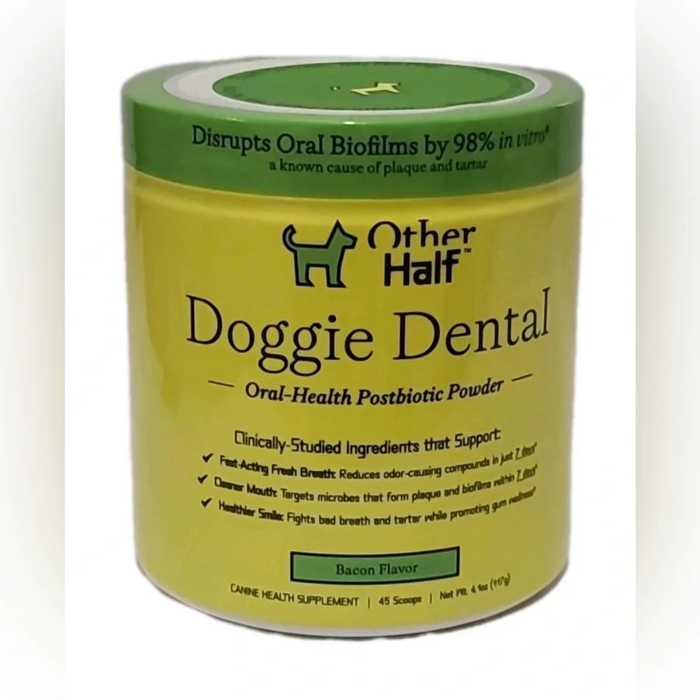 Dog Dental Powder Bacon Flavor Plaque Tartar Fresh Breath Dogs New Oral Health